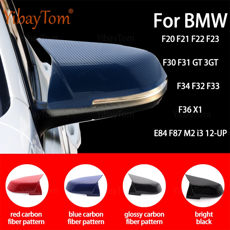 

2pcs Replacement Rearview Excellent Side Wing Mirror Cover Caps Carbon Fiber Pattern for BMW F32 F33 F36 X1 E84 F87 M2 I3