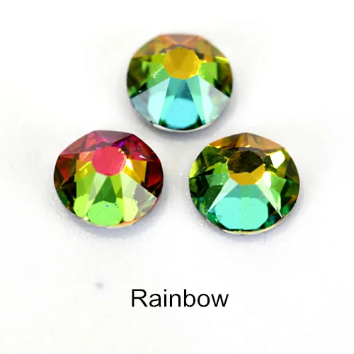 Rainbow 144 шт цветные горячие ремонтные стразы, платья, свадебные платья, украшения, 16cut 8 Big 8 Small Iron Stone, стразы горячей фиксации Y3836 - Цвет: Rainbow
