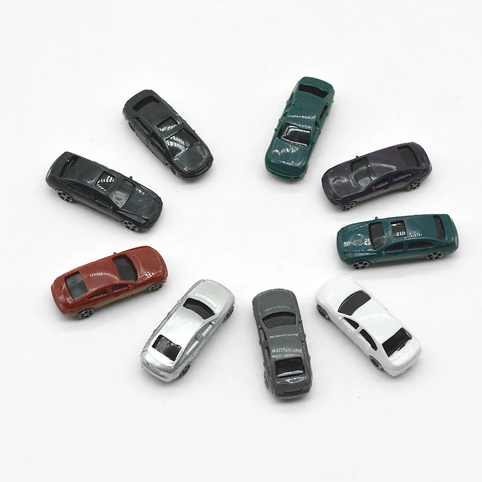 100pcs Гибридная n-масштабная модель поезда железнодорожная компоновка car100PCS 1:150 игрушка пейзаж diorama миниатюрная сцена DIY производство - Цвет: 100pcs
