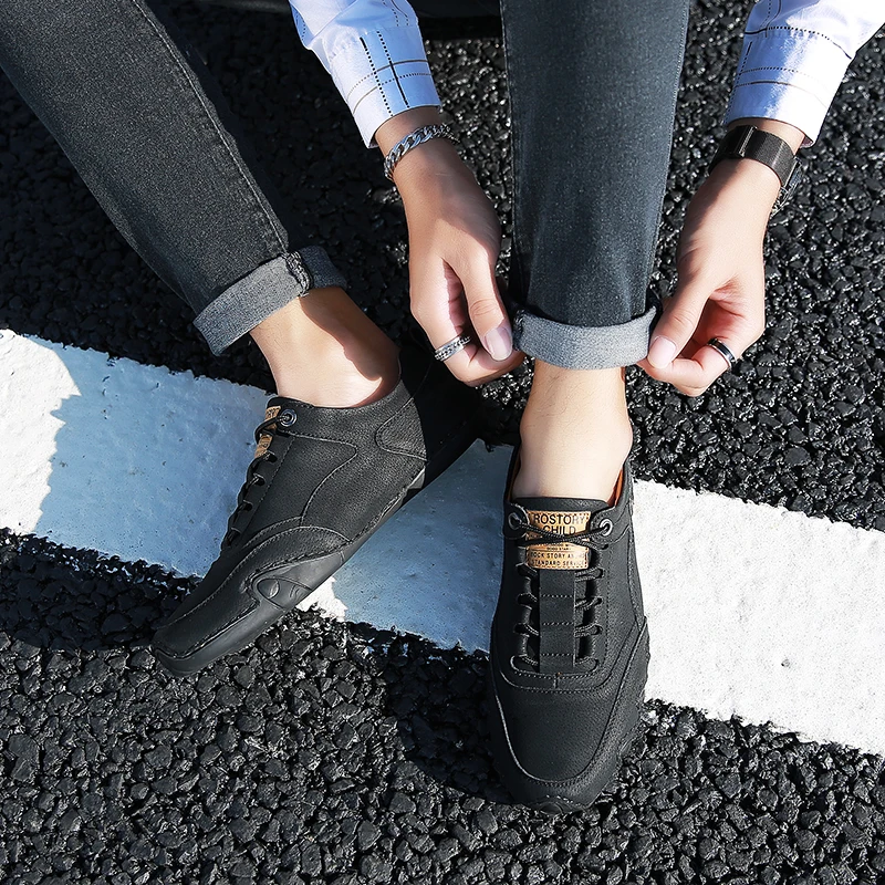 

Fashion Handmade Shoes For Men High Quality Genuine Leather Sneakers Male Lace-Up Comfortable Desinger Loafers Shoes Size 47