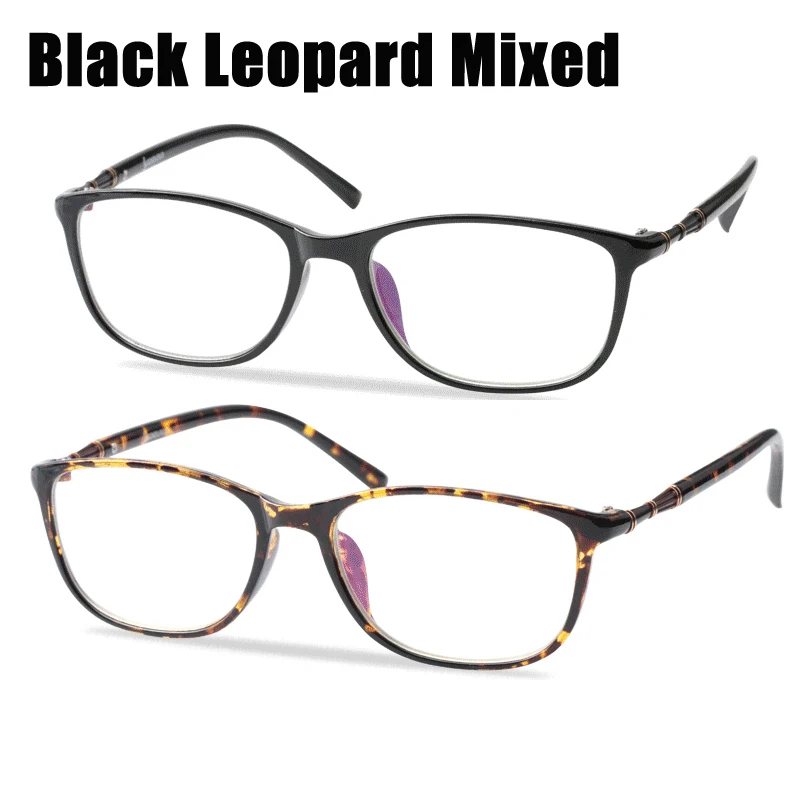 Black Leo Mix SOOLALA ультра светильник TR90 анти синий светильник очки для компьютерных игр для мужчин прозрачные линзы оптические очки Рамки Анти усталость очки - Цвет оправы: Black Leo Mix