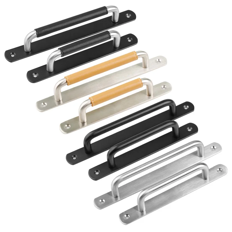 Ручка для раздвижной двери из нержавеющей стали настенная черная