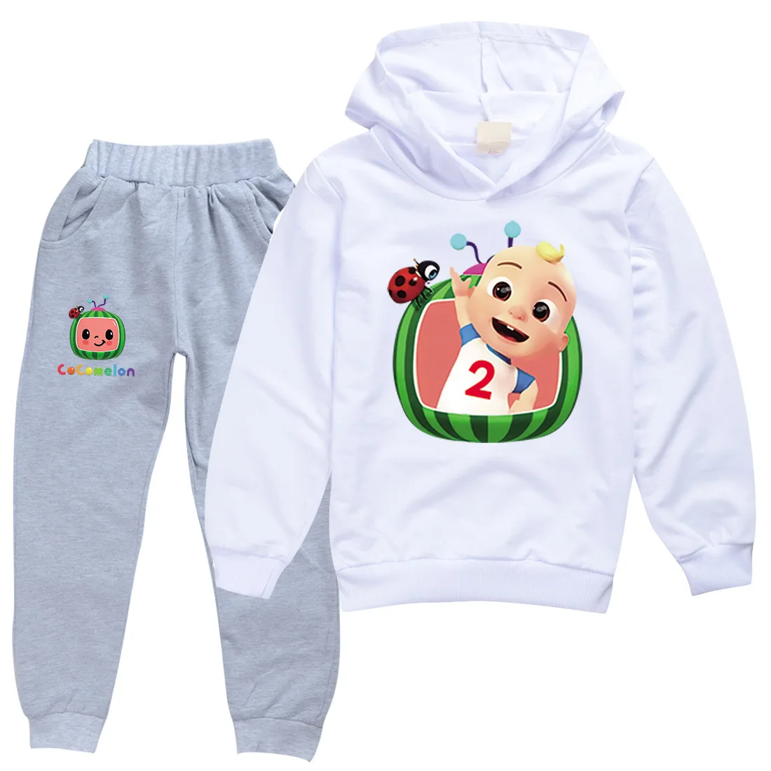 

Spring & Autumn Kids Boy Sportswear Suits Cute Cocomelon JJ Print Hoody Sweatshirt +Pants 2pcs Set Baby Girl Boutique Clothing