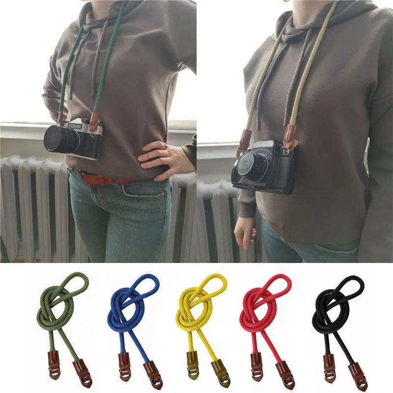 

Foleto Universal Adjustable Camera Shoulder Neck Strap Nylon Leather Belt For Nikon Canon DSLR Cameras Strap Accessories Part