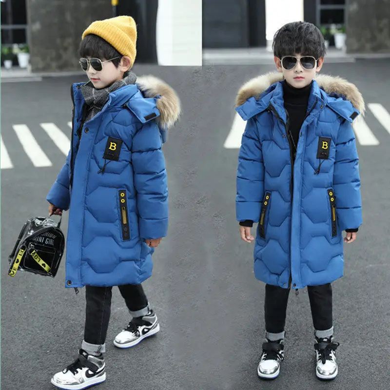 

Детская хлопковая куртка для мальчиков, теплая толстая зимняя парка, Подростковая верхняя одежда для детей до 30 градусов, 2021