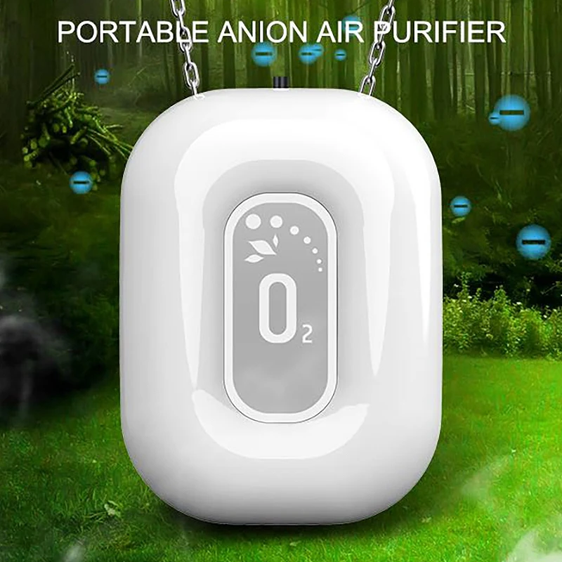 

Fashionable Personal Wearable Mini Portable Negative Ion Necklace Hanging Neck Air Purifier Ionizer Generator