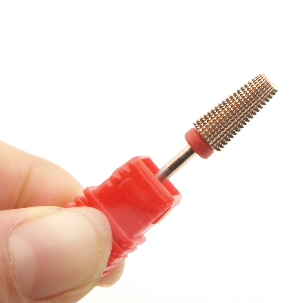 

Rose Gold 5 in 1 Carbide Nail Drill Bits With Cut 2-Way Drills Tapered Bit Milling Cutter For Manicure Nails Accessories