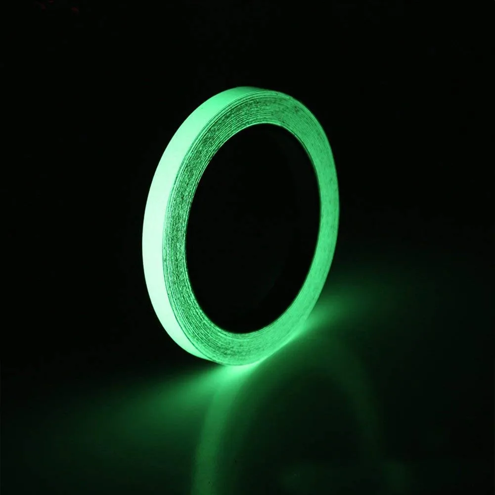 

1cm*3m Luminous Fluorescent Night Self-adhesive Glow In The Dark Sticker Tape Safety Security Home Decoration Warning Tape
