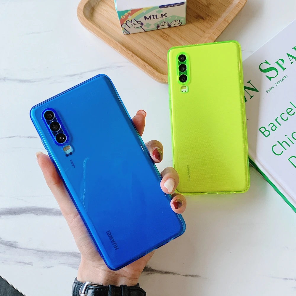 Неоново-желтый флуоресцентный яркий цвет прозрачный мягкий Силиконовый ТПУ