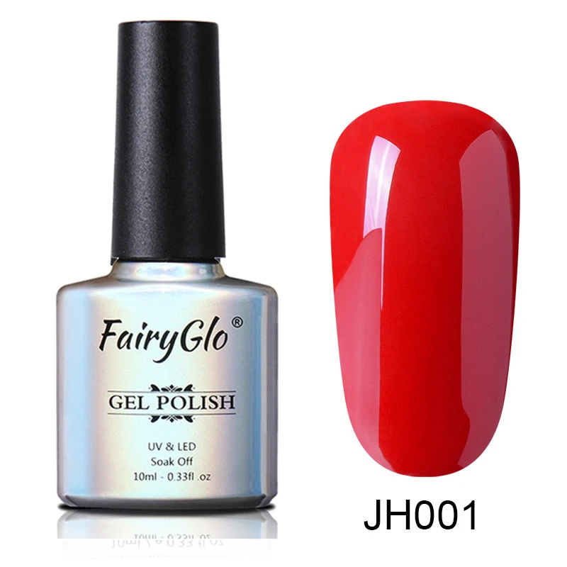 FairyGlo 10 мл Гель-лак с блестками Гибридный лак для маникюра ногтей, полустойкое к полу Перманентный лак для ногтей УФ Гель-лак био-Гели Soak Off Nail Art Эмаль - Цвет: JH001