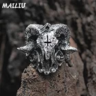 Кольцо в стиле ретро с дьявольской овцой, кольцо в стиле панк с увеличенным духом змеи, лягушкой, животным, личность, стереоскопическое открытое регулируемое ювелирное изделие