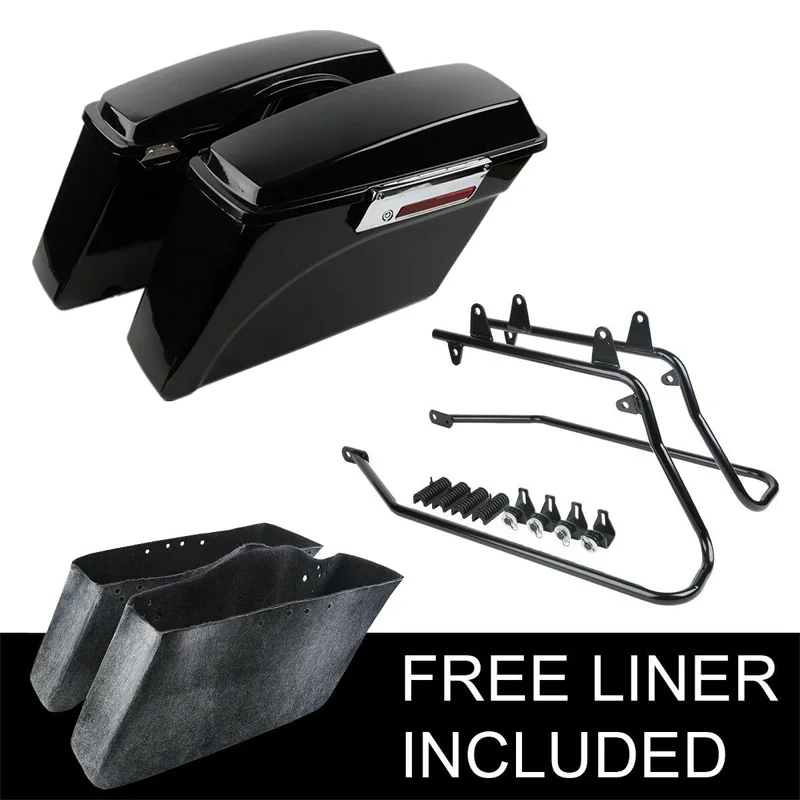 Мотоциклетные черные жесткие сиденья с конверсионными кронштейнами для Harley Softail