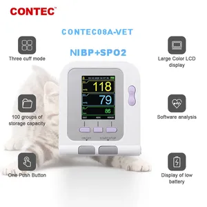 Ветеринарный цифровой монитор артериального давления CONTEC Spo2 + PR + NIBP CONTEC08A-VET горячая распродажа