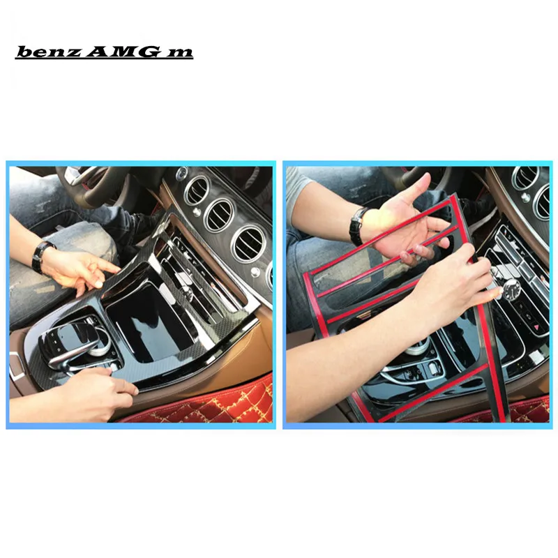 

Car styling Center Console Panel decoration cover Sticker trim For Mercedes Benz E class W213 Auto Interior Accessories