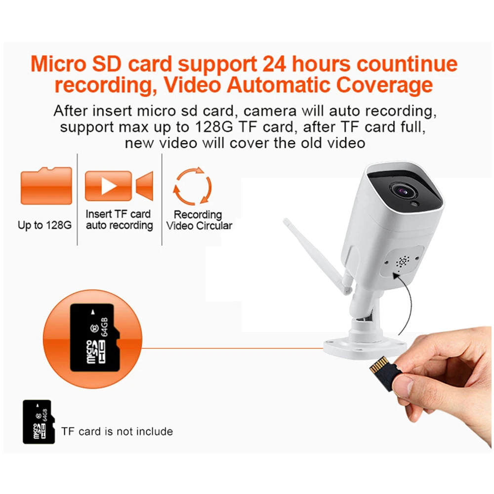 Wi Fi IP камера наружная внутренняя 1080P 5MP sony сенсор Camhi приложение микрофон динамик