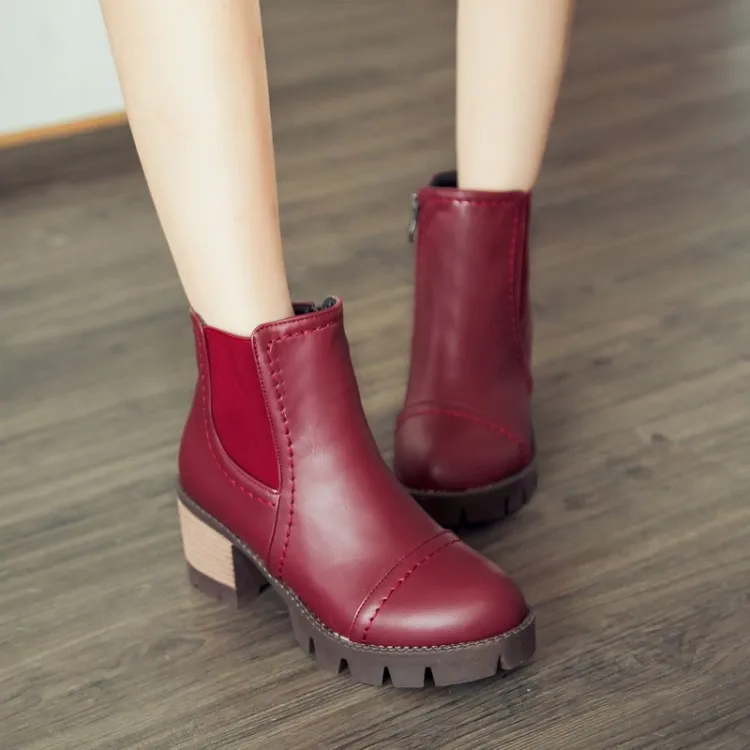 Ботинки большого размера Женская обувь Женские ботильоны ботинки зимняя