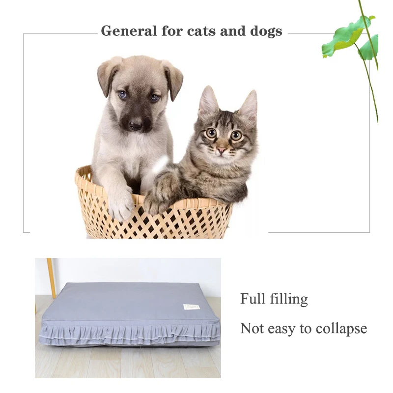 Домашние животные бинго Кошка Хлопок рюшами кровать Моющийся питомник Doghouse
