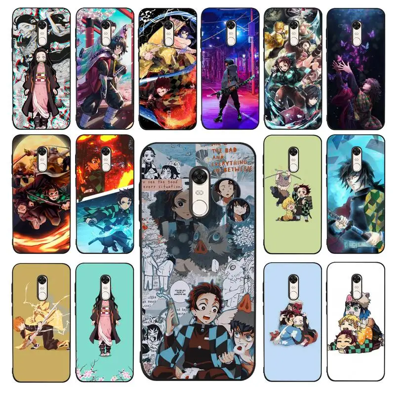 

Yinuoda Cartoon Japan Anime Demon Slayer Phone Case for Redmi 5 6 7 8 9 A 5plus K20 4X 6 cover