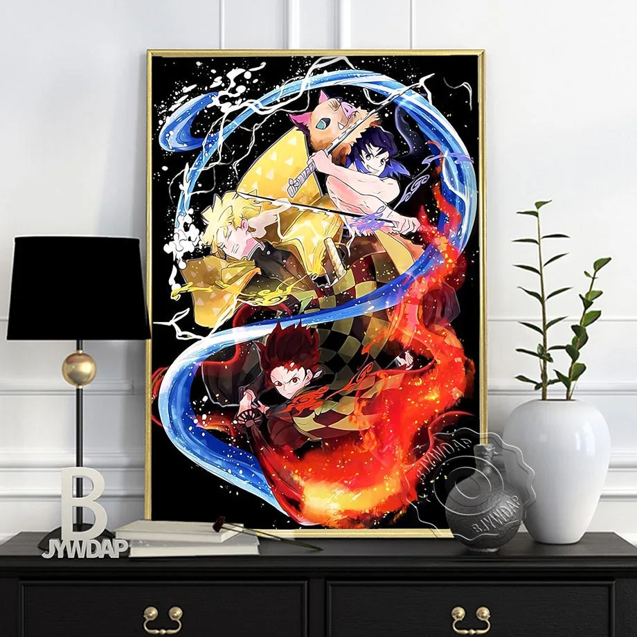 Постеры и плакаты с классическим японским аниме клинком рассекающего демонов