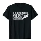 Забавная футболка Slalom для водного лыжного спорта, винтажный стиль, футболки для взрослых