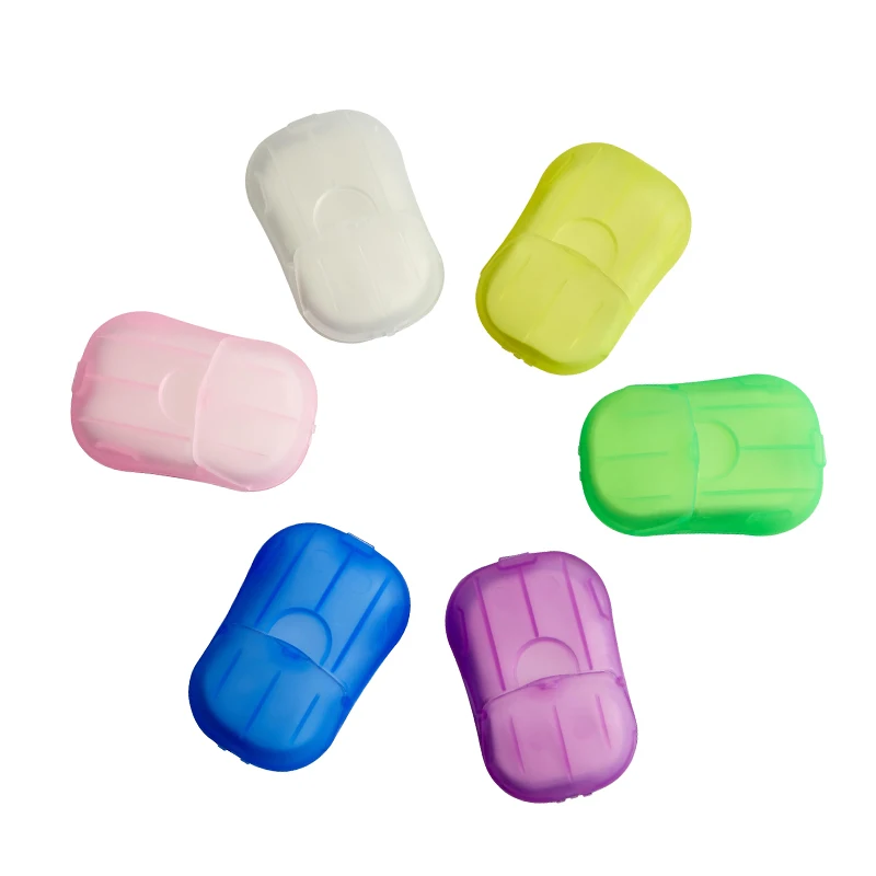 

1box/20Pcs Portable Soap Paper with Box Washing Hands Disinfect Scented Sheets Travel Disposable Mini Cleaning Outdoor Product