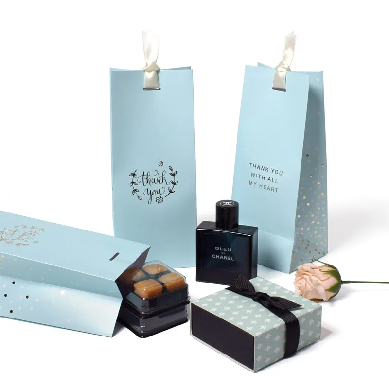 Blue Gold Dot Long Carton Small Gift Box Wigs Blank 3layer Corrugated Customized Size Printed Logo | Дом и сад