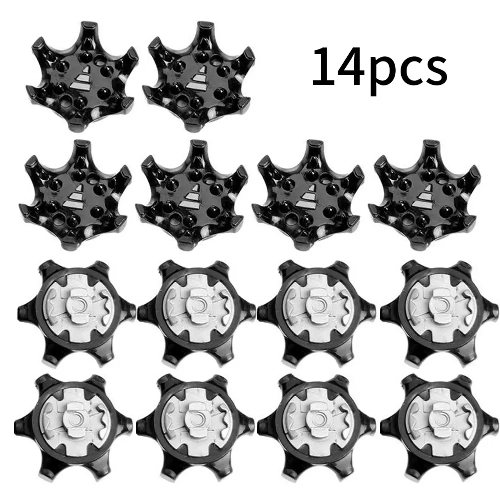 

14pcs Golf Shoes Soft Spikes Pins Turn Fast Twist Shoe Spikes Replacement Set Golf Training Aids Golf Parts Accessaries Black