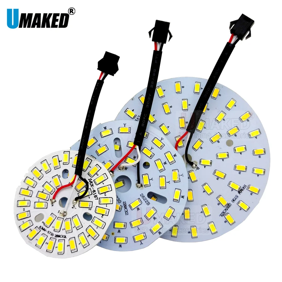Теплый/Холодный белый два цвета в одном PCB 3 Вт 5 7 9 12 15 18 5730 SMD светильник доска