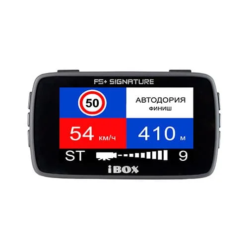 Видеорегистратор с радар-детектором iBOX Combo F5+ (PLUS) Signature GPS ГЛОНАСС черный |