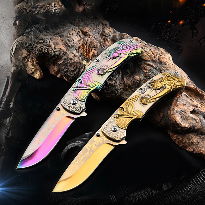 

Knife Tactical Military Outdoor Survival Stainless Steel Folding Multifunctional Self Defense Knife Pocket Hunting Knife