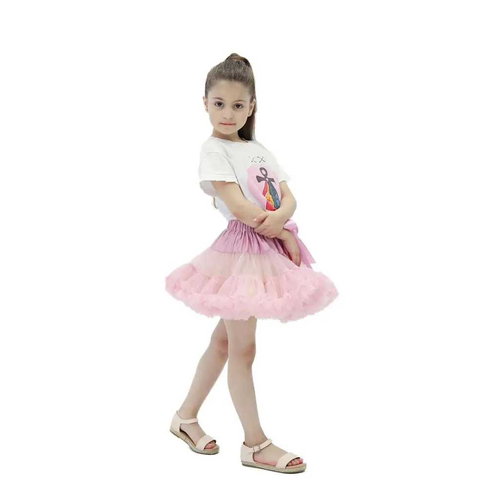 Юбка пачка для маленьких девочек пышная балетная юбка вечерние танцевальные