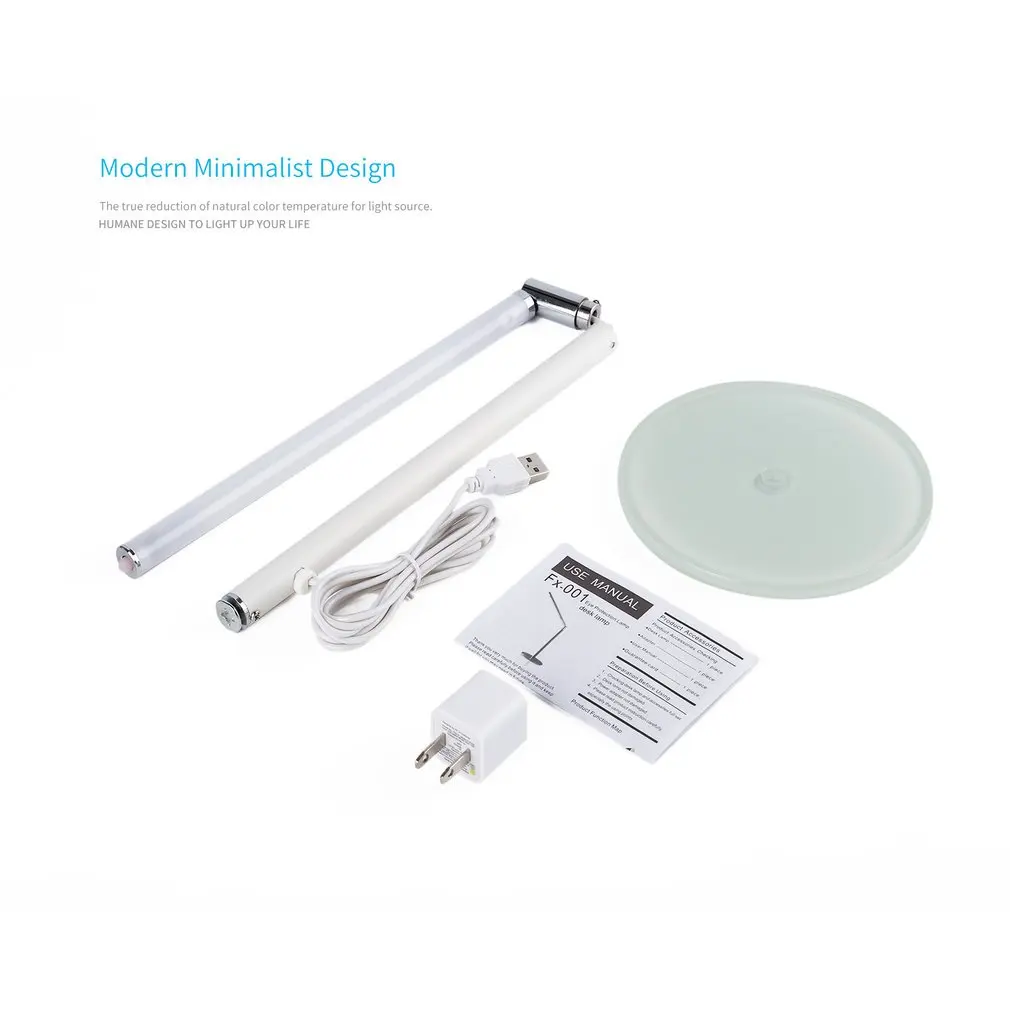 

Adjustable Flexible Energy Saving 24 LEDS SMD 750Lux Dimmer Table Lamp Reading Eye-protecting Light in Study Bedroom Office