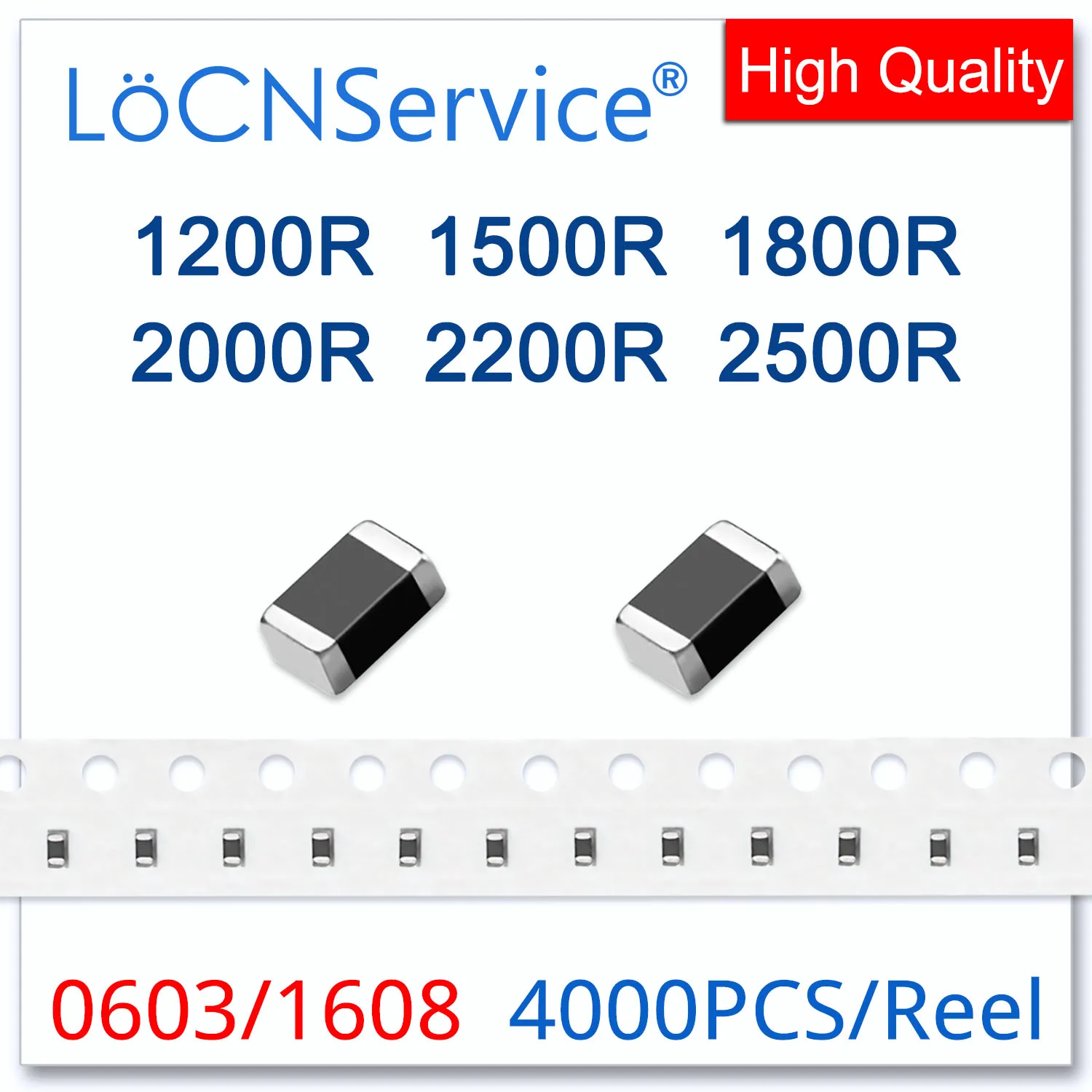 

LoCNService 0603/1608 100MHZ 4000PCS Multilayer Chip Ferrite Beads 1200R 1500R 1800R 2000R 2200R 2500R 25% High quality