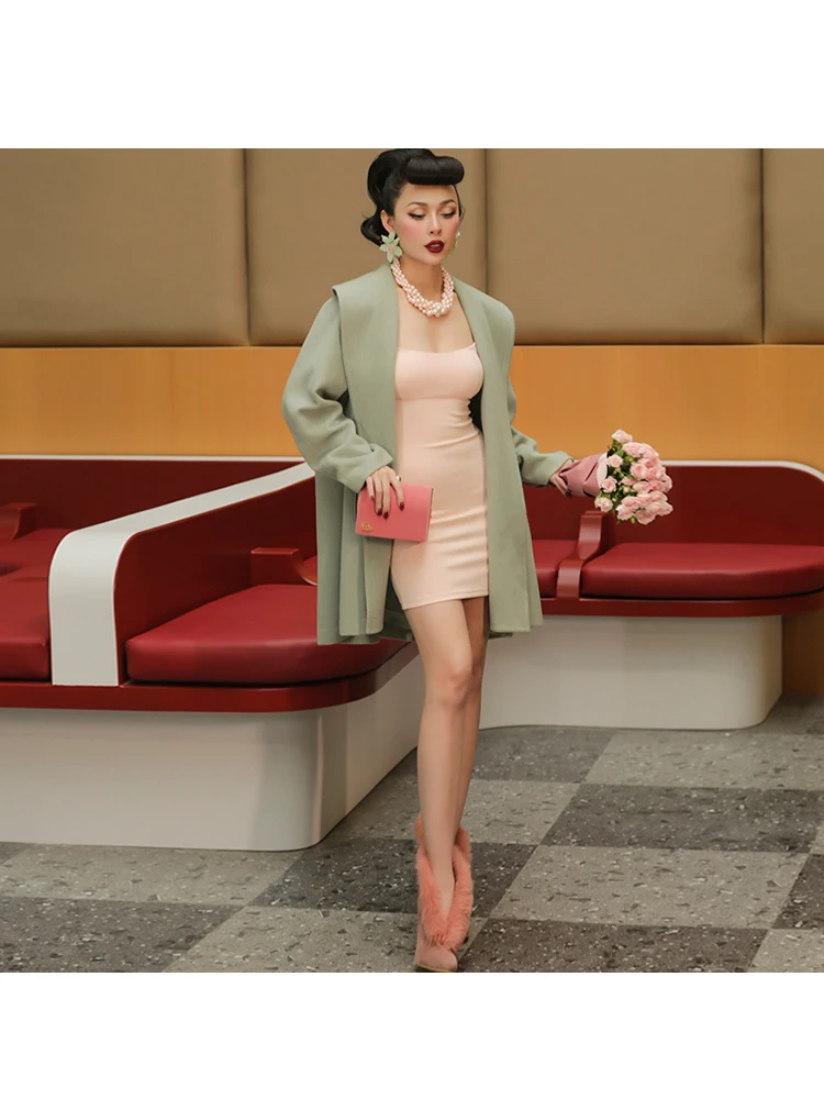 LE PALAIS Винтаж 2019 F/W оригинальный винтажный светильник зеленый имитация кашемира