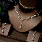 HIBRIDE Bijoux фианитовые фианиты в ветке для свадебной цепочки в африканском стиле бриллиантовые серьги ожерелье Рождественский подарок