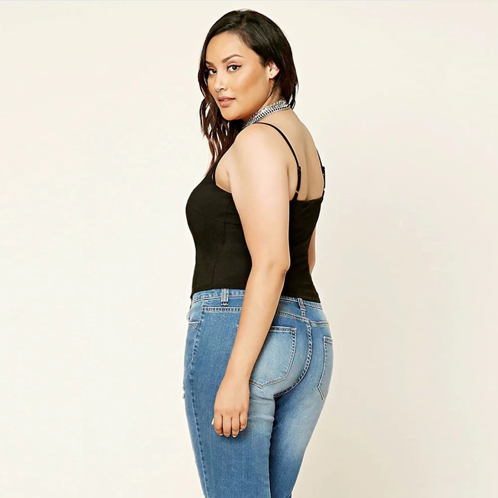 Kissmilk Plus Size New Fashion Women Clothing Basic Sexy Solid Cold Shoulder Tanks Half Camisole Big 3XL 4XL 5XL 6XL | Женская одежда
