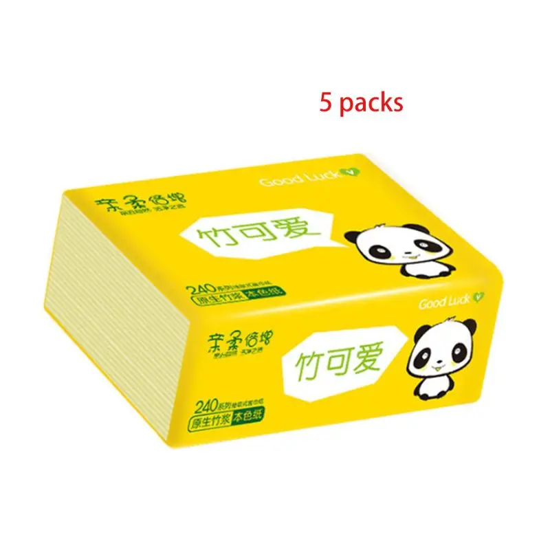 

5 Pcs All Natural Eco Friendly Bath Tissue Multi-Fold Organic Bamboo Toilet Pape