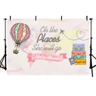 Mocsicka фоны для фотосъемки милый День рождения стол горячий воздушный шар Путешествия багажник Фотофон фотобудка для фотосессии фоны