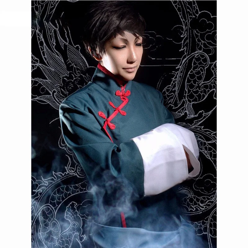 Бесплатная доставка товар костюм черного Батлера Лау для косплея пояс Чонсам