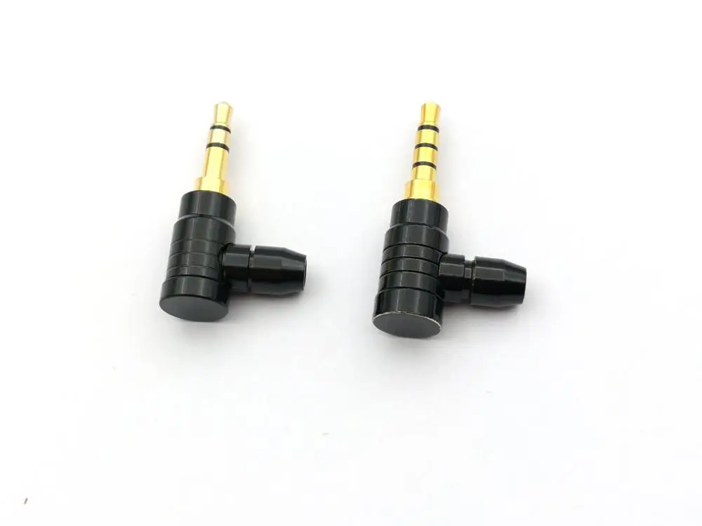 

3.5MM CONNECTOR copper 3 Pole/4 Pole 3.5mm 90 Degree Plug Angled Jack Cable Solder adapter