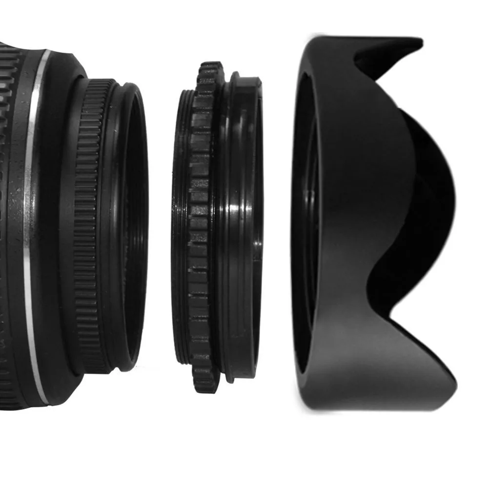 55 мм Цветочная реверсивная лепестковая бленда для объектива камеры Nikon Canon Sony |