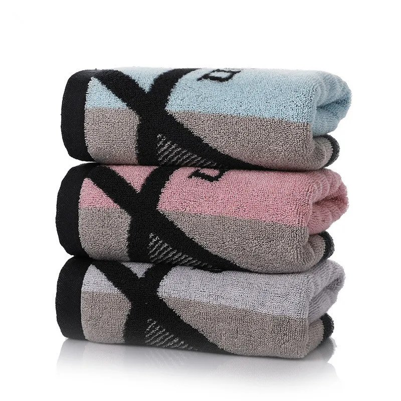 

34x75 см 100% хлопок с модным узором Абсорбирующая Мочалка для ванной для взрослых спортивные полотенце для рук