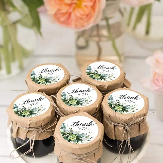Autumn Floral Thank You Stickers seal labels 500pcs/roll round label for package personalized decoration stationery sticker | Канцтовары