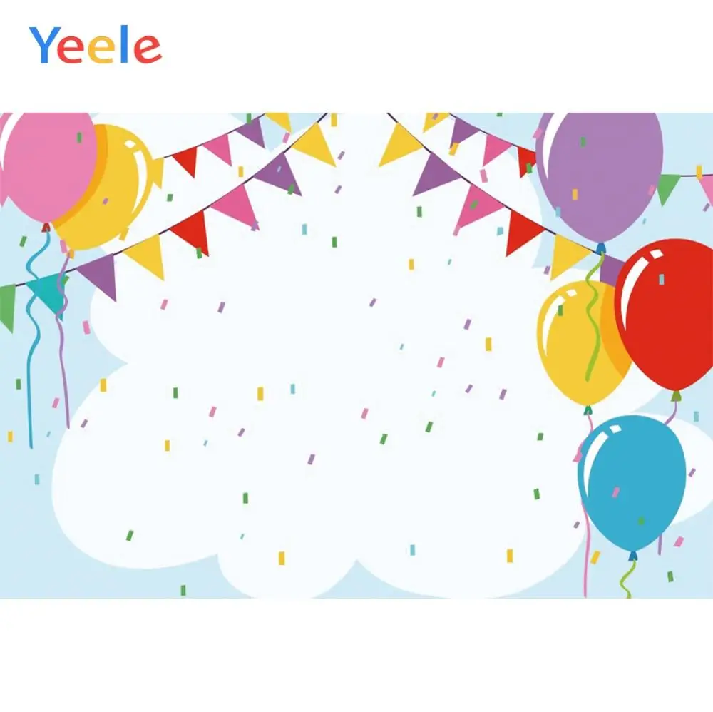 Yeele Детские шарики Мультяшные облака Dreamy фотографии фоны персонализированные