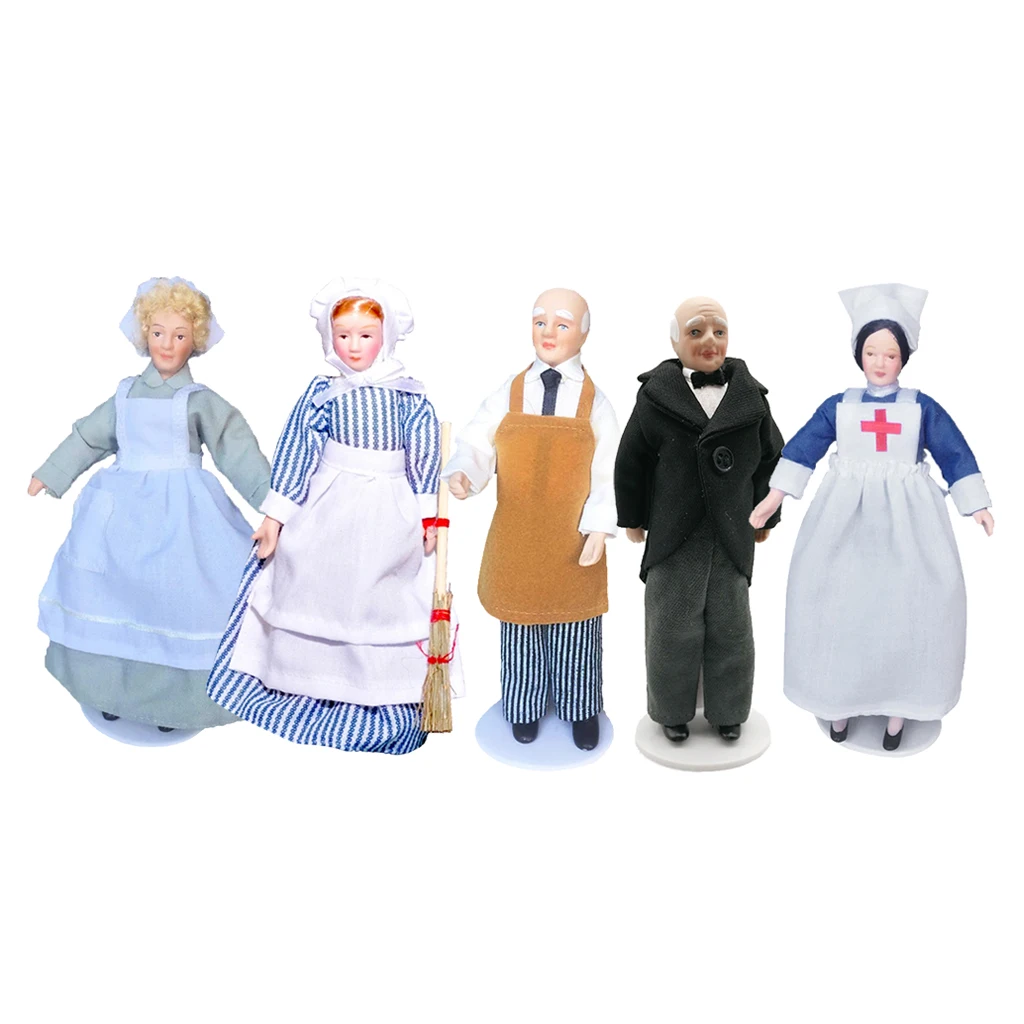 Масштаб 1/12 кукольный домик мини фарфоровая кукла люди для коллекционирования