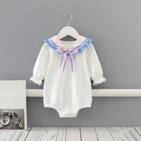 baby autumn clothing newborn infant baby girls long sleeves preppy style bodysuits jumpsuit outfit girls clothes with rabbit 0 2