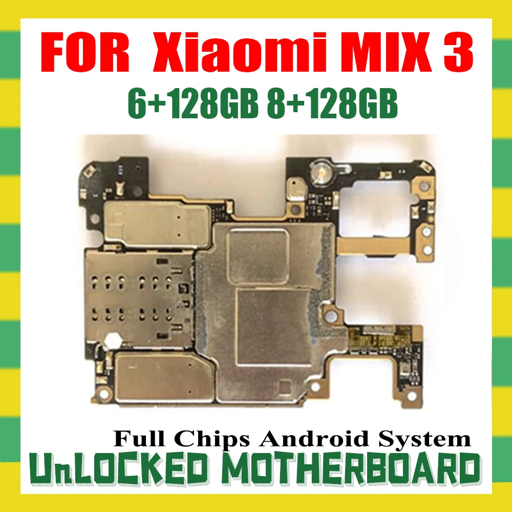 Оригинальная разблокированная материнская плата 128 ГБ для Xiaomi MIX3 Mi MIX 3 схемы