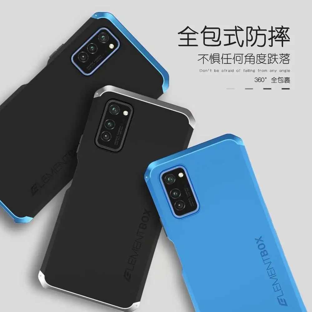 

Cover Case For Huawei Honor 30S Metal Aluminum Bumber Back Cover & PC Heavy Duty Shockproof Phone Case For Huawei Honor V30 Pro