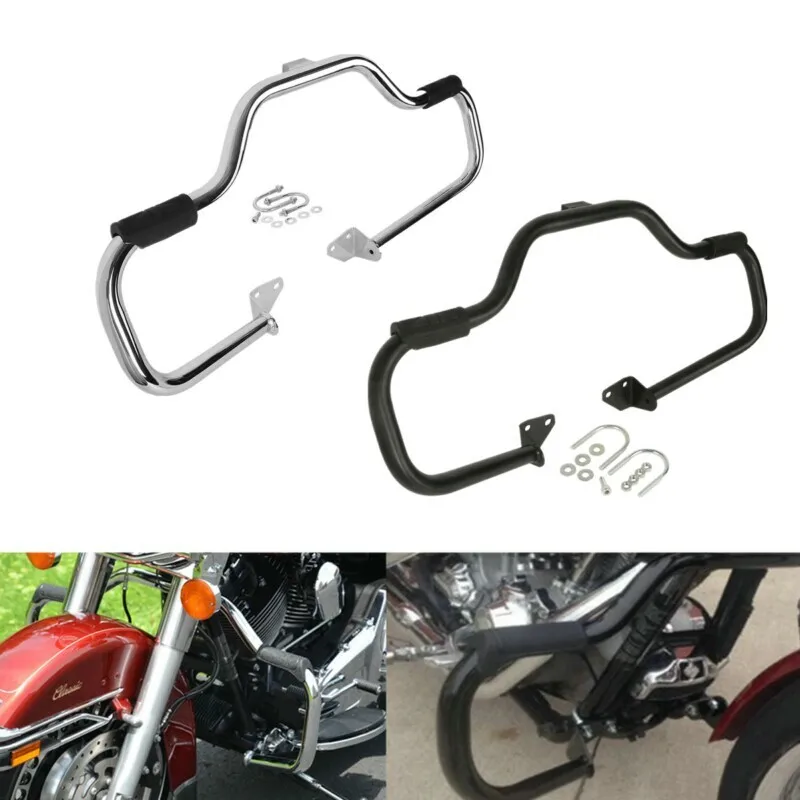 Мотоцикл 1 25 &quotзащита двигателя Highway Crash Bar подходит для Harley Dyna Low Rider Fat Bob 06 17 Super Glide