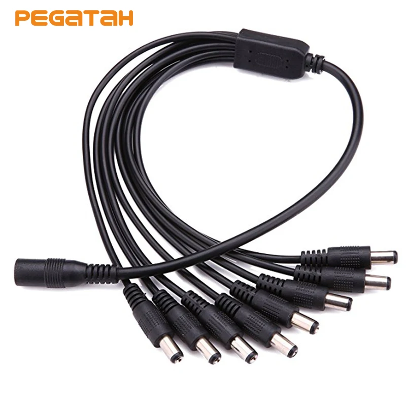 

Free shipping 5.5 x 2.1mm 1 To 4,8 Female To Male Plug DC Power Splitter Adapter For CCTV Camera Cable